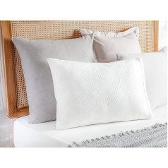 madame coco Visco Pillow, White, Elodie Visco Allergy Sufferers Pillow, Large, 50 x 70 cm, Cooling Pillow Pillow for Bed Home, Hotel, Bed Pillow, Sleeping Pillow, Travel Pillow, White Pillow,