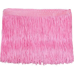 ihreesy 10 Yards Sewing Fringe Trim, 5.9 Inch Wide Polyester Tassel Trim Fringe Trim Lace Lampshade Decoration Lace Ribbon Fringe Thread Yarn Fibre Tassel Fringe Trim Pink