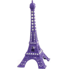 sourcingmap® Metal Home Dresser Miniature Statue Paris Eiffel Tower Model Souvenir Ornament Purple