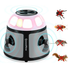 Ultrasonic Mouse and Rats 360° Device Ultrasonic Mouse with LED Light Plug in Repel Mice Rodent for Indoor Protection and Pest Control Garden