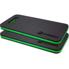 GORANDO® Premium Knee Cushion Set of 2 | Green | Knee Board | Knee Pad - Ideal for Work in Workshop, Home, Garden | Knee Pads, Knee Mat, Seat Pad