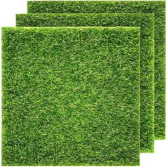 ZKSXOA Artificial Grass Rug, Artificial Grass Miniature Moss, Artificial Grass Rug, Artificial Moss Decoration, 3 Pieces for Indoor and Outdoor Use, Micro Landscape Miniature Garden Decoration, Patio,