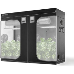AC Infinity Cloudlab 894 Advance Grow Tent, 20 x 10 cm with Thicker 2.5 cm Higher Density Poles, 2000D Diamond Mylar Canvas, Controller Holder for Indoor Hydroponics, 243.8 x 243.8 x