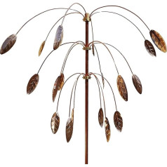 120 cm Metal Wind Chime, Outdoor Metal Windmill, Garden Stake, Kinetic Wind Chime, Garden Decoration, Flower Stake, Metal Windmills, Garden Wind Sculptures and Spinner for Patio, Lawn
