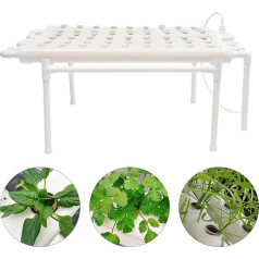 Duoruameng Hydroponics Growing System with 54 Plant Spaces, PVC-U Pipes, Earthless Plant Growing Systems with Water Pump, Hydroponics Growing Sets for Balconies, Garden, Patio, Yards