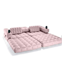 Pigro Felice - Modul'Air 3-in-1 pool - Inflatable double sun lounger - Air mattress - Bench - Durable materials - Long service life - Premium - Rose Pink