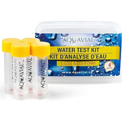 AquaVial E.Coli and Coliform Water Test kit for pool and well water testing, 4-Pack