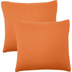 HUIMALL 2 Pack Waterproof Cushion Covers 45 x 45 cm Orange Outdoor Cushion Furniture Cushion Decoration Cushion Cover Water Resistant Square Washable for Sofa Patio