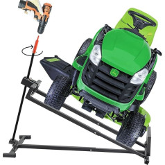 SwitZer SZ-LML01 Ride-on Lawn Mower Jack Foldable 400 kg Lifting Device Ramp Garden Tractor Trolley Jack Jack with Power Tool Kit Grey