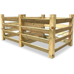 GartenDepot24 Eco Double Composter Board Composter Made of Wood, 188 x 100 x 80 cm, Approx. 1300 L