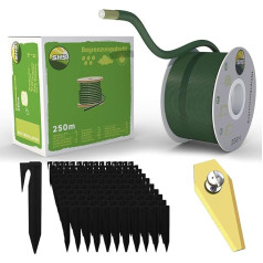 250 m Boundary Cable + 750 Ground Spikes + 30 Blades for Robotic Lawnmower Lawn Mower Lawn Robot Accessory Set Boundary Wire for Search Cable - Compatible with Bosch Indigo