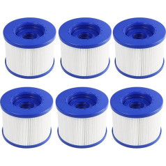 YanBan Swimming Pool Filter Pack of 6 Replacement Hot Tube Water Health Wave Spa 104 mm PET + Fleece Compatible with Clever Spa
