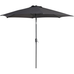 greemotion Garden Umbrella - Garden Parasol 2.7m - Outdoor Parasol Umbrella with 30 ° Tilt - Grey Patio Umbrella 50+ UV Protection - Garden Parasols