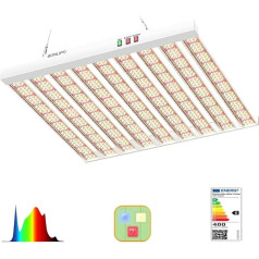 Sonlipo 400 W Grow Lamp, Plant Lamp LED Full Spectrum, LED Plant Light with VEG & Double Bloom Switch for Home Growing, 3 Plant Modes from Growing to Flowering for Grow Tent 150 x 150 cm