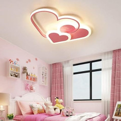 Children's Room Lamp LED Ceiling Light Children's Room Ceiling Lamp Modern 3 Heart Design Acrylic Shade Children Girls Boys Bedroom Decorative Ceiling Lamp Dimmable Living Room Kitchen Dining Room