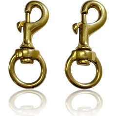 Homissor Flag Clips for Flagpole Rope, 2 Pack 3.5 Inch Metal Swivel Hooks for Flag Outdoor Pet Leash Keychain Clothes Line Tent Rope