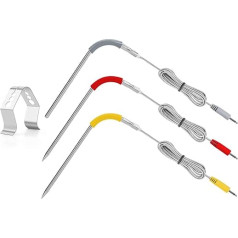 3 Pack Upgraded Replacement Probe Kit for Weber Igrill, Ultra Fast and Accurate up to 380 C, Meat Grill Probe, Ambient Probe, Compatible with Igrill Mini, Igrill 2, Igrill 3 with Probe Holder