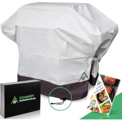 CoverUp! Barbecue Cover 80 x 65 x 115 cm - Premium Grill Cover BBQ Cover Weather Resistant - Includes E-Book with Recipes - Beige