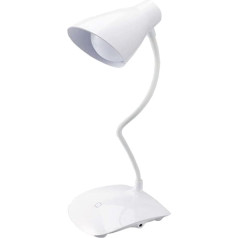 Uonlytech LED Table Lamp Battery Operated Lamp Wireless 3 Brightness Levels Table Lamp with Flexible Gooseneck Rechargeable Touch Control Desk Lamp (White)