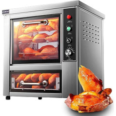 FfiMe Roasted Sweet Potato Machine, 2500W Commercial Roasted Sweet Potato Machine, 90 Minute Timer, 0-250℃ Temperature Control, Electric Heater for Sweet Potatoes, Corn and Potatoes