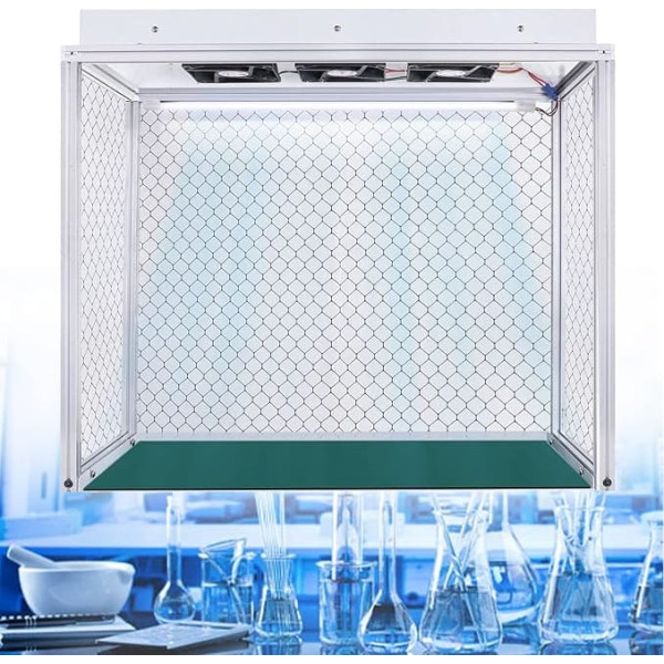 Laminar Flow Cabinet Vertical Laminar Flow Hood, 24.4 x 12.2 Inches Dust Free Room Worktable, Portable Laminar Air Flow Dust Free Room Worktable for Phone LCD Repair, 220 V
