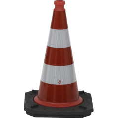 UvV TL Traffic Cone, Reflex Cone, RA2 – StVo §43 Heavy Design 500 mm 2.5 kg, Cone, Weight Class II Raffia (Foil RA2)