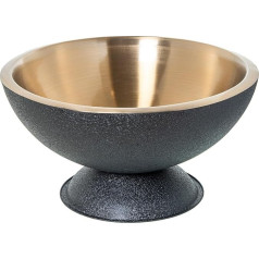 DRW Bottle Cooler Stainless Steel, Matte Gold, Black Cover, 43 x 43 x 22 cm, Metal, 43 x 43 x 22 cm