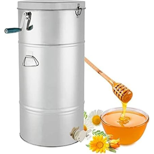 Manual Four-Frame Honey Shaker Stainless Steel Vertical Honey Shaker Honey Separator Honey Extractor Honey Centrifuge Machine Beekeeping Equipment