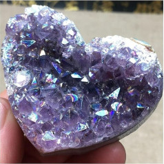 IINKUEYK Natuurlijke Titanium Rainbow Quartz Galvanized Centre (Size : 500-550g) Home Collections (Size : 400-450g)