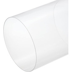 sourcing map Clear Rigid Round Acrylic Tube 195mm ID 200mm OD 10