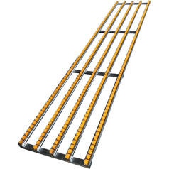 Tragbares, leichtes Förderband mit rollenden Rädern, faltbarer ABS-Kunststoff-Roller, Edelstahlrahmen, ideal für Lagerfrachtumschlag (6 Rutschen, 200 cm lang)