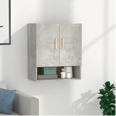 CINDERFUL Wandschrank Betongrau 60x31x70 cm Holzwerkstoff,Betongraues Schweberegal aus Holzwerkstoff für zusätzlichen Stauraum in Wohnund Schlafzimmer Aufbewahren Organisieren