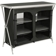 CampFeuer camping cupboard, camping kitchen with aluminium frame, approximate dimensions: (L) 110 cm x (W) 47 cm x (H) 90 cm