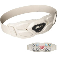 SKG Cordless Heat Belt Back with Vibration Massage, Back Massager, Back Massager with Pulse, Portable Heating Belt with 3 Vibration Modes and 9 Massage Modes