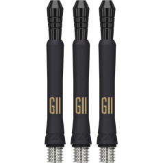 Target Darts Phil Taylor Gen 11 Power 9-Five Shafts, Raw Power Titanium Dart Shafts Pack of 3 | Phil Taylor G11 Black Shaft Set, Professional Dart Accessories - Short/Intermediate/Medium Length