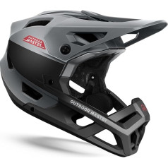 OutdoorMaster Full Face Mountain Bike Helmet for Men & Women, Two Removable Chin Pads, Mountain Bike Helmet, Ventilation, Lightweight Racing Downhill DH BMX MTB Helmet