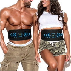 LEMENG EMS Training Device, Electric Abdominal Trainer, EMS Abdominal Muscle Trainer with EMS Technology - 8 Modes & 19 Intensities, Zero Hard Homeful Exercise