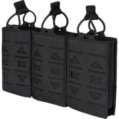 TOPTACPRO Triple Magazine Pockets Soft Magazine Pocket Magazine Folder with Open Top Tactical Tool Folder 500D Nylon