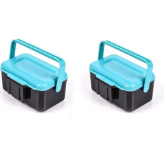 Comsnows 2 x Worm Bait Holder Bait Storage Box Fishing Tackle Boxes Storage Container (Blue)