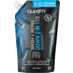 Grangers Wash + Repel Down 2 in 1 | Eco Pouch | 1 Litre | Restores Lft, Revives Appearance and Adds Durable Water Repellency