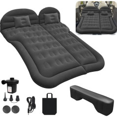 Car Air Mattress SUV Inflatable Mattress with Pump MPV Air Bed Camping Car Cushion Thicker Back Seat Air Mattress with Two Cushions for Camping Travel Backyard Beach