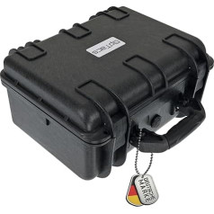 OpTacs Hard Case Waterproof for Pistols and Accessories 41 x 34.2 x 20.4 cm - Shockproof, Dustproof, with Adjustable Grid Foam, Lockable, Ideal for Handguns