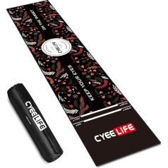 CyeeLife Dart Teppich mit Tragetasche,Professionelle Dartteppich 65 * 295cm für Steel und Soft Darts,ZD05N/05B