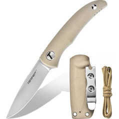 Tonife Nova Neck Knife with Sheath Lanyard and Clip, 68 mm Fixed Blade, Small Neck Knife, Neck Knife for Outdoor Edc