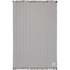 Borussia Dortmund Unisex - Adult BVB Cotton Blanket 150 x 200 cm (GOTS) Blanket, Grey