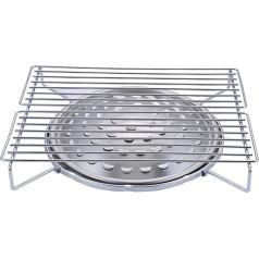 BESPORTBLE 1 x Grill Intelligent Kettle Frame Rotisserie Car Oven Basket Outdoor Cooking BBQ Pit BBQ Camping Roasting Rack Camping Stove Stand Stainless Steel Silver