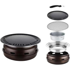 MagiDeal Outdoor-Grillofen Barbecue Grill Fleisch Steak Gegrillter Ofen BBQ Ofen Tee Feuer Ofen für Rucksackreisen Haushalt Wandern, Groß
