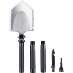 iSpchen Folding Shovel, Multifunctional Folding Shovel, Portable Folding Spade, Pickaxe, Survival Snow Shovel, Outdoor Camping Shovel, Removable Folding Shovel for Hiking, Hunting, Garden Fishing