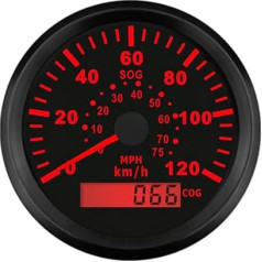 ELING GPS Speedometer 85mm 120km/h 75MPH Speedometer Boat Yacht Ship Backlit Speedometer 120km/h BN