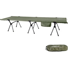 Funien Folding Camping Bed with Leg Extenders, Portable Camping Sleeping Bed, Outdoor Bed for Camping, Hiking, Travel, Backpacking